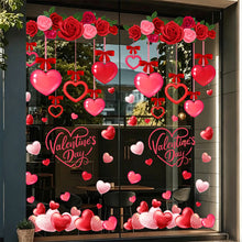 Load image into Gallery viewer, 3D Heart Shaped Wall Stickers Home Shop Restaurant Window Stickers Valentine's Day Decorations Festive Party Atmosphere Decoration