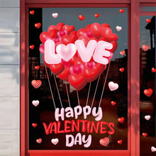 Load image into Gallery viewer, Romantic Heart Shaped Home Wall Stickers PVC Window Display Sticker Valentine's Day Festive Atmosphere Decoration