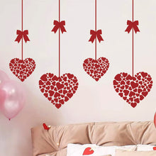 Load image into Gallery viewer, Romantic Heart Shaped Home Wall Stickers PVC Restaurant Window Display Sticker Valentine's Day Festive Atmosphere Decoration