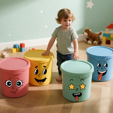 Load image into Gallery viewer, 4 Sheets/Set Cartoon Funny Face Stickers Cute Face Self-Adhesive Wall Stickers Home Decoration Toilet Stickers