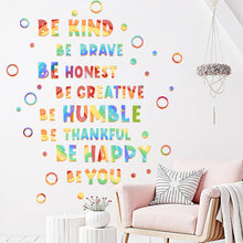 Load image into Gallery viewer, 3 Sheets/Set Colorful Wall Stickers Self-Adhesive Motivational Slogan Wall Stickers Wall Home School Kindergarten Decoration