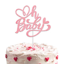 Load image into Gallery viewer, Valentine's Day Red Cake Topper Inserts Golden Glitter Dessert Baking Supplies Bakeware Festival Party Atmosphere Decoration