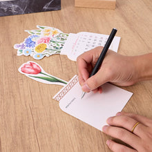Load image into Gallery viewer, 2026 New Year Fashion Flower Calendar Wooden Platform Calendar Notepad Memo Creative Calendar Festival Gift