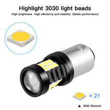 Load image into Gallery viewer, BA15S BAU15S 1157 7440 T15 3157 7443 21SMD Car LED Headlight Bulbs Lights Turn Lamp Running Light Bright White 6000K