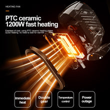 Load image into Gallery viewer, EU/US/UK Mini Electric Warm Air Heater Fan Safe PTC Ceramic Heating Auto Shut-off Portable Winter Household/Office/Bedroom Home Appliance