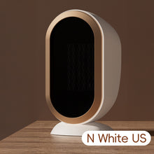 Load image into Gallery viewer, EU/US/UK Mini Electric Warm Air Heater Fan Safe PTC Ceramic Heating Auto Shut-off Portable Winter Household/Office/Bedroom Home Appliance
