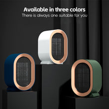 Load image into Gallery viewer, EU/US/UK Mini Electric Warm Air Heater Fan Safe PTC Ceramic Heating Auto Shut-off Portable Winter Household/Office/Bedroom Home Appliance