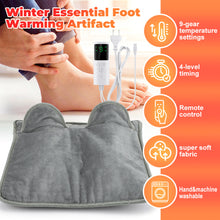 Load image into Gallery viewer, Electric Warm Heated Foot Mat Thermal Foot Comfort 9-Level Temperature Adjustment Timer Settings 36-55°C Elderly Office Cold Feet Foot Care