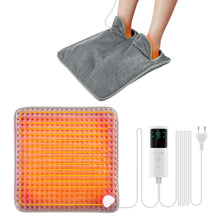 Load image into Gallery viewer, Electric Warm Heated Foot Mat Thermal Foot Comfort 9-Level Temperature Adjustment Timer Settings 36-55°C Elderly Office Cold Feet Foot Care