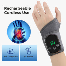 Load image into Gallery viewer, Electric Heating Wrist Massager Guard For Arthritis Discomfort Gamers Office Workers Pain Relief Sports Post-Workout Recovery Hand Care & Therapy Device