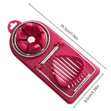 Load image into Gallery viewer, 2-in-1 Multifunctional Egg Cutter Stainless Steel Slicer Fancy Splitter Kitchen Divider Egg Cutting Tool Kitchen Gadgets