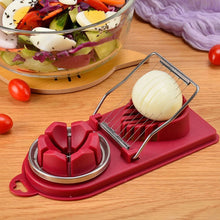 Load image into Gallery viewer, 2-in-1 Multifunctional Egg Cutter Stainless Steel Slicer Fancy Splitter Kitchen Divider Egg Cutting Tool Kitchen Gadgets