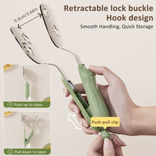Load image into Gallery viewer, 2-in-1 Non Slip Durable Stainless Steel Spatula Tongs Heat Insulation Long Handle Barbecue Grill Food Serving Clamp Kitchen Accessories