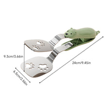 Load image into Gallery viewer, 2-in-1 Non Slip Durable Stainless Steel Spatula Tongs Heat Insulation Long Handle Barbecue Grill Food Serving Clamp Kitchen Accessories
