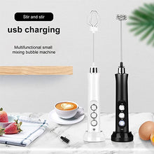Load image into Gallery viewer, 3 In 1 Portable Wireless USB Rechargeable Electric Milk Frother 3 Speeds Handheld Foam Maker Coffee Frothing Wand Drink Mixer For Latte Cappuccino