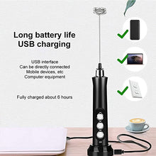 Load image into Gallery viewer, 3 In 1 Portable Wireless USB Rechargeable Electric Milk Frother 3 Speeds Handheld Foam Maker Coffee Frothing Wand Drink Mixer For Latte Cappuccino
