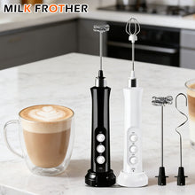 Load image into Gallery viewer, 3 In 1 Portable Wireless USB Rechargeable Electric Milk Frother 3 Speeds Handheld Foam Maker Coffee Frothing Wand Drink Mixer For Latte Cappuccino