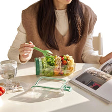 Load image into Gallery viewer, Portable Plastic Salad Pod Leakproof All In One Salad Container Side Opening Cover Fresh Fruit Storage Box For Meal Prep Picnic Home Office