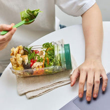Load image into Gallery viewer, Portable Plastic Salad Pod Leakproof All In One Salad Container Side Opening Cover Fresh Fruit Storage Box For Meal Prep Picnic Home Office