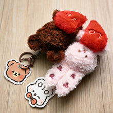 Load image into Gallery viewer, New Scented Couple Bear Rabbit Plush Keychain Cute Heart Doll Pendant Sweet Lover Bag Hanging Decoration Gift