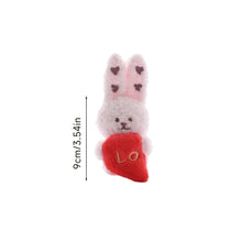 Load image into Gallery viewer, New Scented Couple Bear Rabbit Plush Keychain Cute Heart Doll Pendant Sweet Lover Bag Hanging Decoration Gift