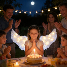 Load image into Gallery viewer, Children Luminous Feather Angel Wing Halo Fairy Wand Set LED Light Up Costume For Kids Christmas Stage Performance