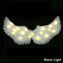 Load image into Gallery viewer, Children Luminous Feather Angel Wing Halo Fairy Wand Set LED Light Up Costume For Kids Christmas Stage Performance