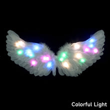 Load image into Gallery viewer, Children Luminous Feather Angel Wing Halo Fairy Wand Set LED Light Up Costume For Kids Christmas Stage Performance