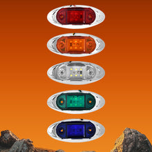 Load image into Gallery viewer, 6-LED Truck Trailer Side Marker Light Clearance Turn Signal Warning Light Chrome Plated Waterproof Housing for Vehicles