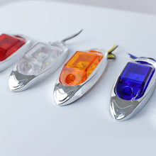 Load image into Gallery viewer, 6-LED Truck Trailer Side Marker Light Clearance Turn Signal Warning Light Chrome Plated Waterproof Housing for Vehicles