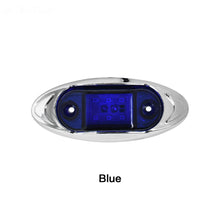 Load image into Gallery viewer, 6-LED Truck Trailer Side Marker Light Clearance Turn Signal Warning Light Chrome Plated Waterproof Housing for Vehicles