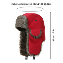 Load image into Gallery viewer, Winter Windproof Coldproof Ear Protection Hat Fleece Lined Pilot Cap with Buckle Outdoor Mountaineering Cycling Warm Equipment