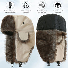 Load image into Gallery viewer, Winter Windproof Coldproof Ear Protection Hat Fleece Lined Pilot Cap with Buckle Outdoor Mountaineering Cycling Warm Equipment