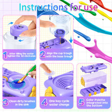 Load image into Gallery viewer, Lazy Painter's Brush Washer Automatic Water Change Paint Brush Cleaner Children's Art Painting Supplies