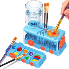 Load image into Gallery viewer, Lazy Painter's Brush Washer Automatic Water Change Paint Brush Cleaner Children's Art Painting Supplies