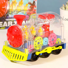 Load image into Gallery viewer, Electric Gear Train Toy For Kids Toddlers Baby Crawling Train With Light Sound Music Transparent Gear Early Educational Interactive Toy