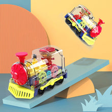 Load image into Gallery viewer, Electric Gear Train Toy For Kids Toddlers Baby Crawling Train With Light Sound Music Transparent Gear Early Educational Interactive Toy