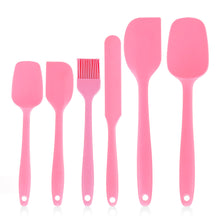 Load image into Gallery viewer, 6 Pieces Food Grade Silicone Spatula Set Heat Resistant Non Stick Spatula Turner Scraper Oil Brush For Cooking Baking Mixing Kitchen Tool