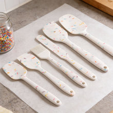 Load image into Gallery viewer, 6 Pieces Food Grade Silicone Spatula Set Heat Resistant Non Stick Spatula Turner Scraper Oil Brush For Cooking Baking Mixing Kitchen Tool