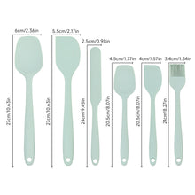 Load image into Gallery viewer, 6 Pieces Food Grade Silicone Spatula Set Heat Resistant Non Stick Spatula Turner Scraper Oil Brush For Cooking Baking Mixing Kitchen Tool