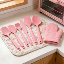 Load image into Gallery viewer, 6 Pieces Food Grade Silicone Spatula Set Heat Resistant Non Stick Spatula Turner Scraper Oil Brush For Cooking Baking Mixing Kitchen Tool