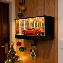 Load image into Gallery viewer, Wall Mount Car Garage Key Holder With LED Light Mirrored Key Organizer Entryway Mail Door Keychain Storage Rack For Home Office