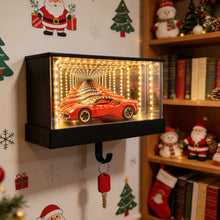 Load image into Gallery viewer, Wall Mount Car Garage Key Holder With LED Light Mirrored Key Organizer Entryway Mail Door Keychain Storage Rack For Home Office