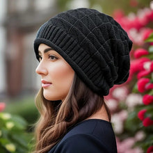 Load image into Gallery viewer, Winter Windproof Chunky Knit Slouchy Beanie Hat Stretch Skull Cap Outdoor Ski Baggy Cap For Women Men
