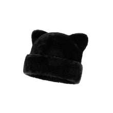 Load image into Gallery viewer, Winter Leopard Print Plush Hat Women Cute Cat Bear Ear Plush Bucket Beanie Retro Warm Ear Protection Fisherman Cap