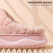 Load image into Gallery viewer, Warm Plush Cotton Mule Slippers Non Slip Thick Sole Cloud Like Soft Furry Shoes Autumn Winter Couple Style For Women Men Indoor Home