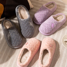 Load image into Gallery viewer, Warm Plush Cotton Mule Slippers Non Slip Thick Sole Cloud Like Soft Furry Shoes Autumn Winter Couple Style For Women Men Indoor Home