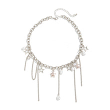 Load image into Gallery viewer, Sweet Cool Tassel Heart Pendant Necklace Faux Pearl Chain Minimalist Collarbone Chain Choker Niche Design Fashion Jewelry For Women Girls Y2K Gothic Banquet Gift