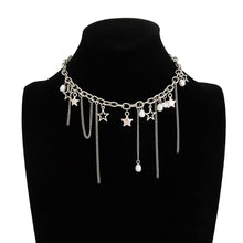 Load image into Gallery viewer, Sweet Cool Tassel Heart Pendant Necklace Faux Pearl Chain Minimalist Collarbone Chain Choker Niche Design Fashion Jewelry For Women Girls Y2K Gothic Banquet Gift