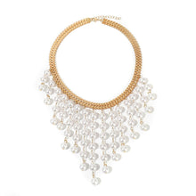 Load image into Gallery viewer, Trendy Vintage Multi Layer Long Pearl Tassel Necklace Imitation Pearl Bead Exaggerated Elegant Collarbone Chain Choker For Women Party Wedding Jewelry Gift
